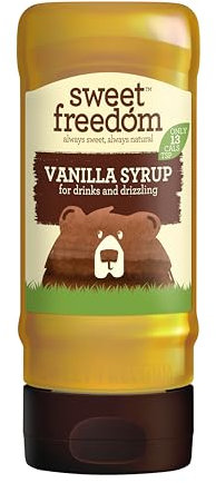 Sweet Freedom Vanilla Syrup - 350 g | Natural Great Taste With Sweetness Derived from Fruit | Ideal for Coffee, Baking & Dessert | No Preservatives or Allergens | Vegan | Only 13 Kcal Per Teaspoon