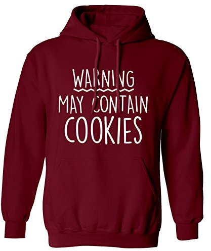 Warning May Contain Cookies Hoodie XS - 2XL Maroon