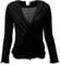GURU SHOP Wickelshirt, Baumwollstrick Pullover, Wickeljacke - Schwarz, Damen, Baumwolle, Size:M