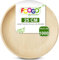 FOOGO Green 1000pcs Disposable Palm Leaf Plates, 10(25cm) Large Round, Eco Friendly Biodegradable Compostable Like Wooden, Bamboo, Paper Plates, for Hot Food, Wedding Picnic Parties
