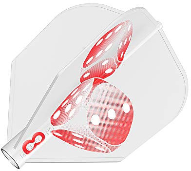 8 Flight Unisex-Adult Danny Baggish White No. 6 Shape Pro Dart Flights für Dartpfeile Geformtes System, No.6