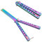 Butterfly Combs, Rainbow Comb Outdoor Camping Practice Comb Stainless Steel Folding Training Practice Combs,Novel Butterfly Comb Modeling Tool (Colorful)