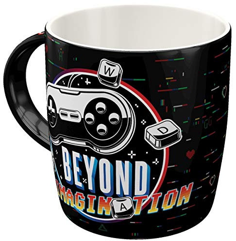 Nostalgic-Art Retro Kaffeebecher, 330 ml, Gaming Beyond Imagination – Geschenk-Idee für Gamer, Keramik-Tasse für Kaffee, Vintage Design
