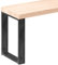 LAMO Manufaktur Sitzbank Esszimmer Holzbank 30x120x47 cm, Möbelfüße Simple Rohstahl mit Klarlack/Roh, LSB-01-A-001-120-0000S