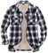 ZENTHACE Damen-Flanell-Hemdjacke,mit Fleece gefüttert,Knopfleiste Helle Marine L