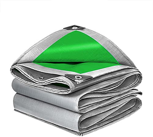 FOGUO Lona Impermeable de Protección Exterior 2x4m, Lona para Piscina Rectangular, Toldo Reforzado Gramaje, con Ojales de Acero Inoxidable, Resistente A La Intemperie, 165 G/m²