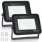 Randaco 30W Faretto LED da Esterno, 2550LM Bianco Freddo 6000K Fari LED Lampada Super Luminosa Proiettore Faro LED da Esterno, Impermeabile IP66 Per Giardino Casa (Nessuna Spina 2PCS)