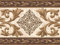 Dundee Deco DDAZBD9103 - Borde de papel pintado para despegar y pegar, diseño retro, 4,57 m x 17,78 cm, color dorado y marrón