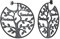 Custom4U Creole avec Prénom Gravé Boucle doreilles Arbre de Vie Femme Noir Bijoux 2 Noms Personnalisable