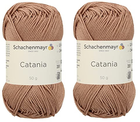Set mit 2 Knäueln: SMC Catania Originals 100% merzerisierte Baumwolle, insgesamt 100 g, je 50 g, 136 Yrds (125 m) Amigurumi Garn Fine-Sport 2 (437 Sun geküsst)