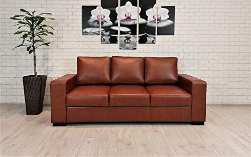 Quattro Meble Echtleder 3 Sitzer Sofa Mallorca Breite 205 cm Ledersofa Echt Leder Couch große Farbauswahl !!!