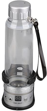 Hervidor Eléctrico para Automóvil de 12V 24V, Calentador de Agua para Automóvil de Vidrio de Borosilicato Alto de 280 Ml, Caldera de Agua Eléctrica Portátil Y Transparente, Caldera de Agua(Plata)