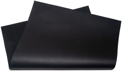 HAPPER STUDIO Rindsleder Stärke 1,6 mm. Pull-Up Crazy Horse gewachstes Leder. Echtlederblätter für Basteln. (1, Schwarz, A2 (420 x 594mm))