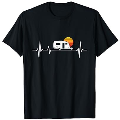 Camping Herzschlag Wohnwagen T-Shirt