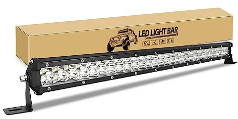 RIGIDON 24 Zoll 60cm 180W LED Lichtleiste KFZ 12V 24V Led Offroad Beleuchtung IP67 Wasserdicht Led Arbeitsscheinwerfer Bar für Auto Traktor SUV UTV ATV LKW Fahrzeuge 6000K Weiß Nebelscheinwerfer