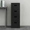 Panana Storage Filing Cabinet Office Cupboard Computer Desk Metal Documents Cabinet with 4 Drawers Office Storage Unit (Black-4Drawer-Style4,W45.8*D62*H132.5cm)