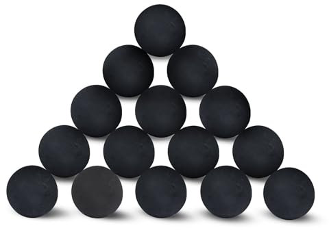 Keramik-Feuerbälle, 7,6 cm, Set mit 15 runden Feuersteinen, wiederverwendbare Feuerbälle für Innen- und Außenbereich, Dekoration, Feuerstellen oder Kamin, Schwarz