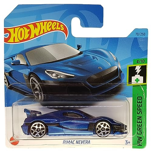 Hot Wheels - Rimac Nevera - HW Green Speed 4/10 - HKG36 - Short Card - dunkelblau metallic - Mattel 2023