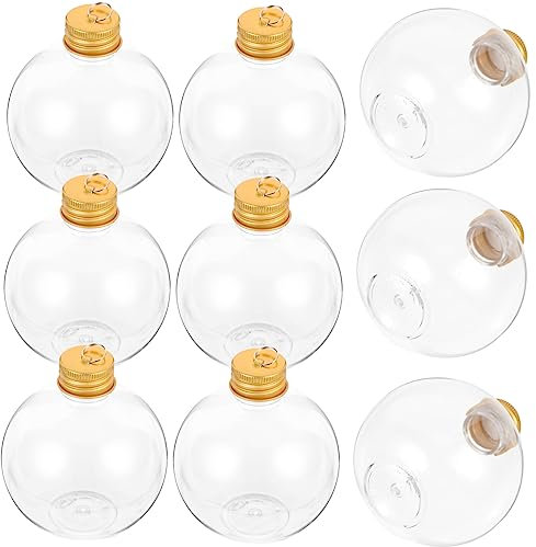 Garneck 10st Weihnachtskugelflasche Outdoor-dekor Saftverpackungsflaschen Weihnachtsbirnenverzierung Eiskaffeeflaschen Transparente Leere Flaschen Süssigkeit Anzeige Das Haustier Reisen