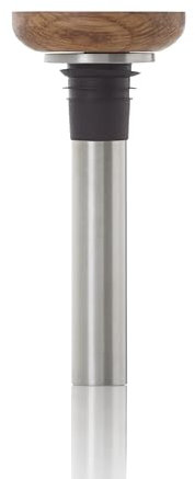 AdHoc FV83 Wein Vakuumpumpe CASQ | sorgt für längeren Geschmack und Frische | schmaler luftdichter Verschluss | optimal für Kühlschranktür | Eichenholz