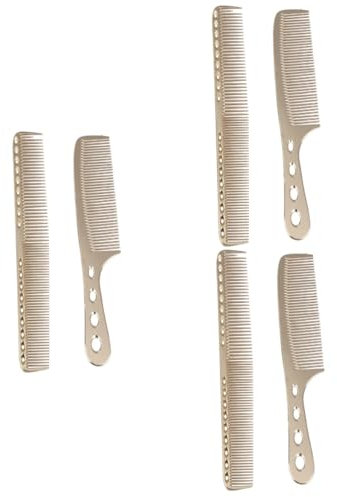 DOITOOL 6 Pièces peigne à cheveux baber peigne de coupe fine en carbone tondeuses professionnelles pour barbiers miroir à main peigne à fourche peigne homme vaporisateur peigne coiffant