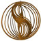 Metall Windspiel Yin und Yang 3D zum Hängen und Drehen Edelrost Baumdeko Rost Gartenhänger Made in Europa D=18 cm
