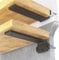 WELDUN 6 Pack Floating Shelf Brackets 15 cm, Heavy Duty Shelf Brackets for Shelves, Black Coated Metal Wall Shelf Support Brackets, 75KG Load Capacity