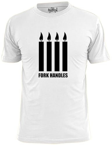 ENURLS Mens Fork Handles Two Ronnies Inspired Funny T Shirt WhiteMediumWhiteM