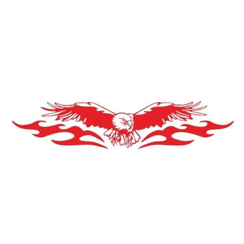 Adler-Emblem-Aufkleber aus Vinyl, selbstklebend, für Auto, LKW, langlebig und wasserdicht, Rot