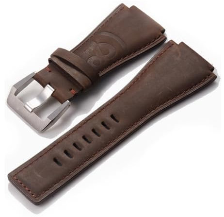 Uhrenarmband aus echtem Leder, 34 mm x 24 mm, kompatibel mit Bell Watch Strap Ross BR01 BR03, Armband, Uhrenzubehör C