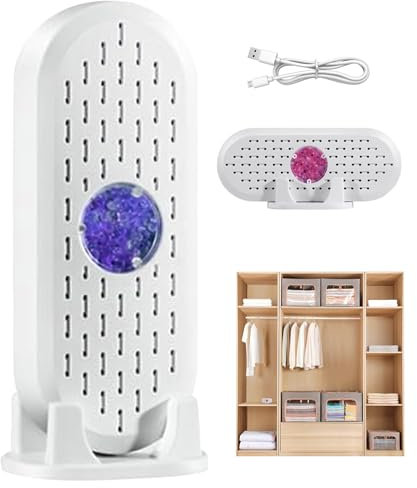 Mini Dehumidifier Double-sided Small Dehumidifier Reusable Antiflaming Visible Small Dehumidifier with Holder ABS Dehumidifier for Closet Bookcase Luggage