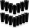 YFNVH 15 Pack Black Reusable Coffee Cup with Lid, 450 ml Plastic Tumbler Travel Mug Cup Bulk, Leak Proof, Spill Proof, Iced Coffee Cup Water Bottle for Hot and Cold Drinks