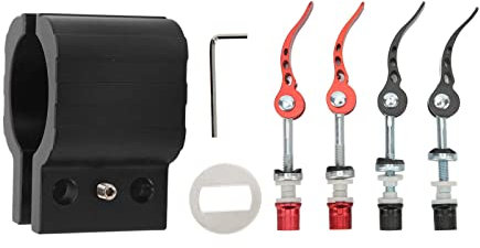 Aluminum Alloy Folding Clamp, Electric Scooter Rugged Lock Attachment Fit for 8X 10X 11X (Black)