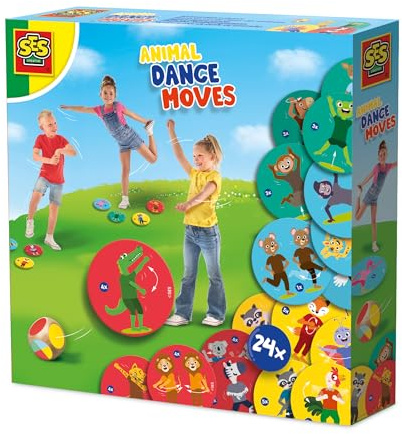 SES Creative 02343 Dance-Dance-Dance - Create Your Own Dance Moves - 24 Playing Cards with Dance Steps - 2 Dice - Active Play
