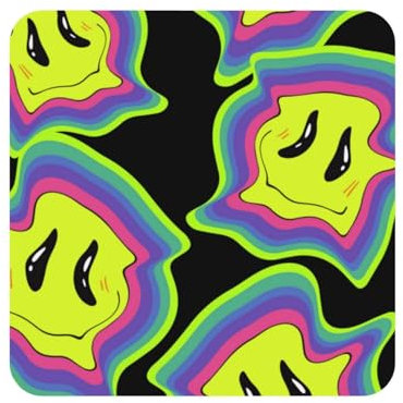 Lustige, verrückte Smiley-Gesichter, Whiteboard-Magnete für Küche, Büro, Whiteboard, quadratisch