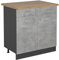 Vicco Mueble bajo de Cocina R-Line, Hormigón, 80 cm, ET Roble