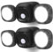 Toowell 2PCS Battery Security Light with Motion Sensor Outdoor Wall Lights Battery Powered Motion Light Floodlight Wireless Outside Waterproof Garden Lights,Black