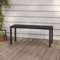 XINCXIN Gartenbank, loungesofa Outdoor sitzbank Balkon Outdoor Bank Garten gartenbank wetterfest Geeignet für Patio Porch Balcony Garden 110 cm Stahl und WPC Schwarz