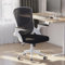 naspaluro Office Desk Chairs Ergonomic Chair with Flip-up Armrests Mid-Back Computer Chair with 3D Lumbar Support Mesh Chairs for Home Office-Black and White