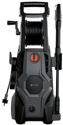 EVVO Idropulitrice ad alta pressione 2400 W, 180 bar, 480 l/h, pompa alluminio, raggio 14 m, accessori auto, giardino Modello HL2400 Pro