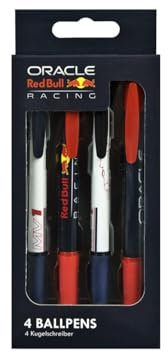 Sporting Profiles Red Bull Racing Oracle Ballpoint Pens – Set of 4 Official F1 Merchandise