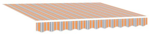 vidaXL Ersatzstoff für Markisen – Groß, rechteckig, bunt gestreift, 350 x 200 cm. Ideal für draußen! Dein Stoff für Schatten, Sonnenschutz und als Lösung für Gartenmarkisen auf Terrasse oder Balkon.