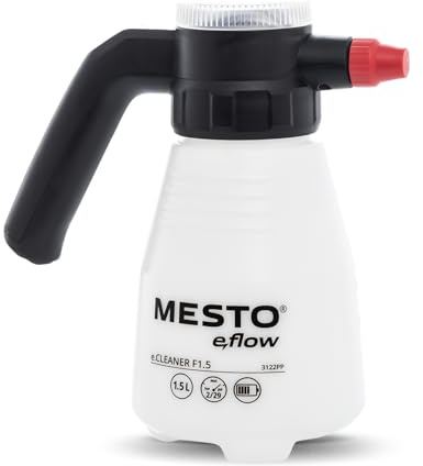 MESTO e.Cleaner F1.5 Akku-Drucksprüher 1,5L | Akku Drucksprühgerät 2 bar | Drucksprüher elektrisch für Reinigung | Drucksprühflasche für leicht saure Flüssigkeiten | inkl. USB-C Kabel