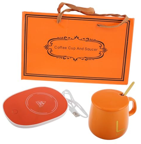 ABOOFAN USB-tassenwärmer Elektrisch Kaffeetassenwärmer Mit Heizfunktion USB-reisebecher Aus Beheizter Becher Für Kalte Tage Elektrischer Wasserbecher Mit Deckel Praktischer Milchbecher
