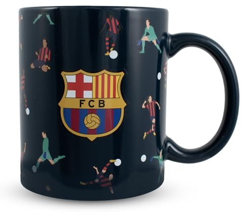 Hy-Pro Barcelona Ceramic Mug with Player Motif | Officially Licensed, 11oz/325 ml Football Fan Cup for Hot Drinks, Microwave & Dishwasher Safe Gift for Men & Boys