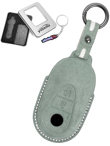 Ysbxitu Smartkey Schlüsselanhänger Passt für Mercedes Benz C Klasse W206 S Klasse W223 GLC X254 EQS V297 EQE V295 Auto Schutzhülle Elegant &Praktisch in Hellgrün