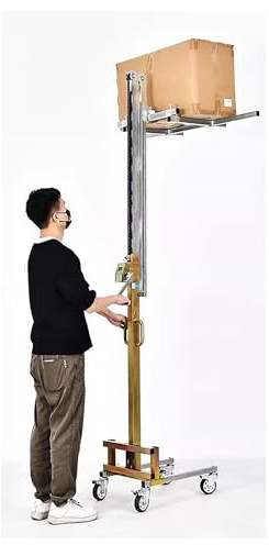 Stacker manuale - Carrello elevatore a manovella resistente per garage e magazzino, capacità 80 kg