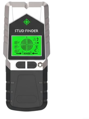 6-in-1 Wanddetektor Für Präzise Ortung Von Holzstudien, Metall & Stromkabeln Mit Magnetischem Pin-Finder Und LCD-Display, Multifunktionales Messgerät Für DIY & Profis, Schwarz/silber(Silver)