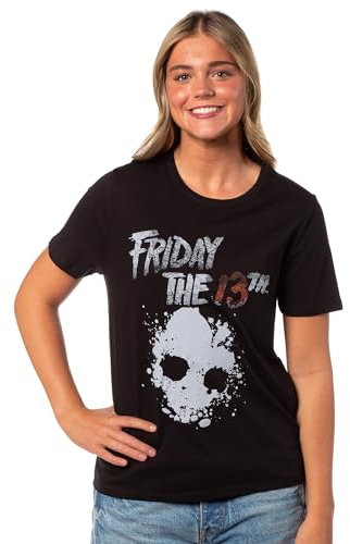 Freitag der 13. T-Shirt Junior Skull Graphic Schwarz T-Shirt (Groß)