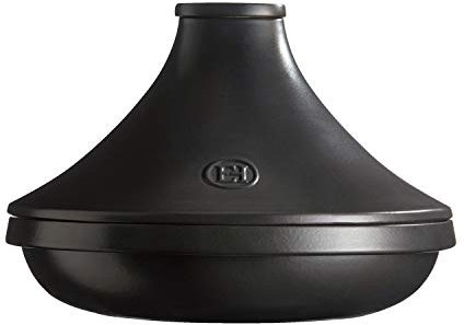 Emile Henry EH7A6632 Delight Tagine Base Coperchio Ceramica, 4 Quarti, Ardesia con Ardesia